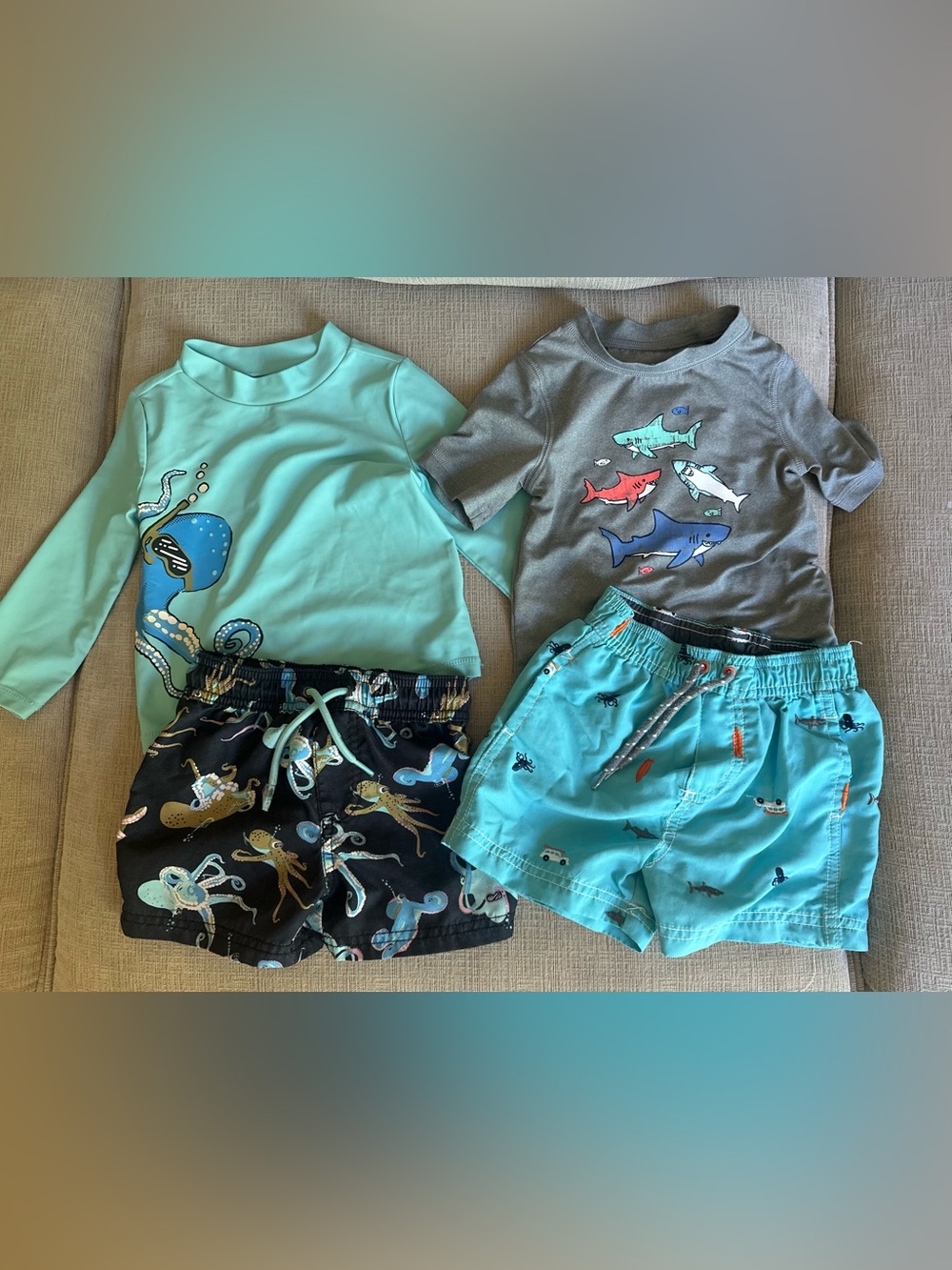Carter's Octupus Swim Set & Shark swim set